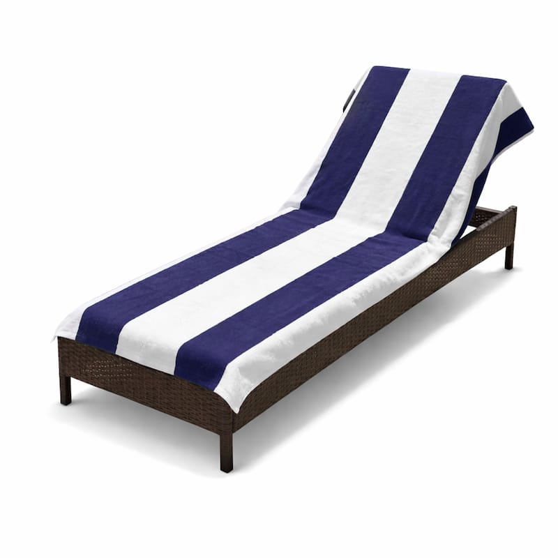 Superior Cotton Cabana Stripe Standard Size Towel/ Chaise Lounge Chair Cover