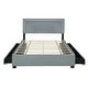 preview thumbnail 6 of 13, Queen Size Bed Velvet Upholstered Platform Storage Bed with 4 Drawers, Rivet-decorated Headboard and Embedded LED Light Strip