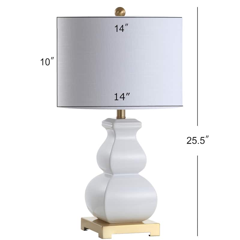 Diana 25.5" Ceramic LED Table Lamp, Navy/Gold by JONATHAN Y