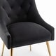 preview thumbnail 35 of 106, SEYNAR Modern Dining Chairs Set of 6, Velvet Accent Chair Tufted Back Armless Chair with Back Pull