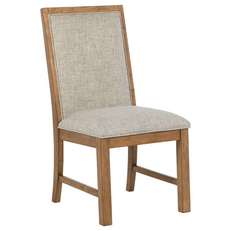 Survista Natural Brown Upholstered Dining Side Chair (Set of 2)