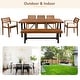 preview thumbnail 5 of 6, Outdoor Wood Dining Set for 7-8 Person, Outdoor Dining Furniture with Removable Cushions, Ergonomic Chairs and Bench
