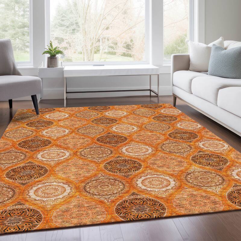 Premium Washable Super Soft Boho Mosaic Mayfield Rug