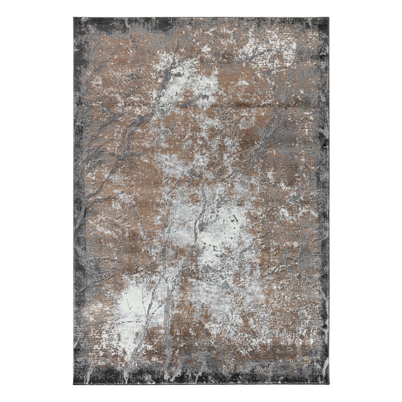 Petra Collection Contemporary Area Rug - Rectangle 6'9'' x 9'6'' - Grey