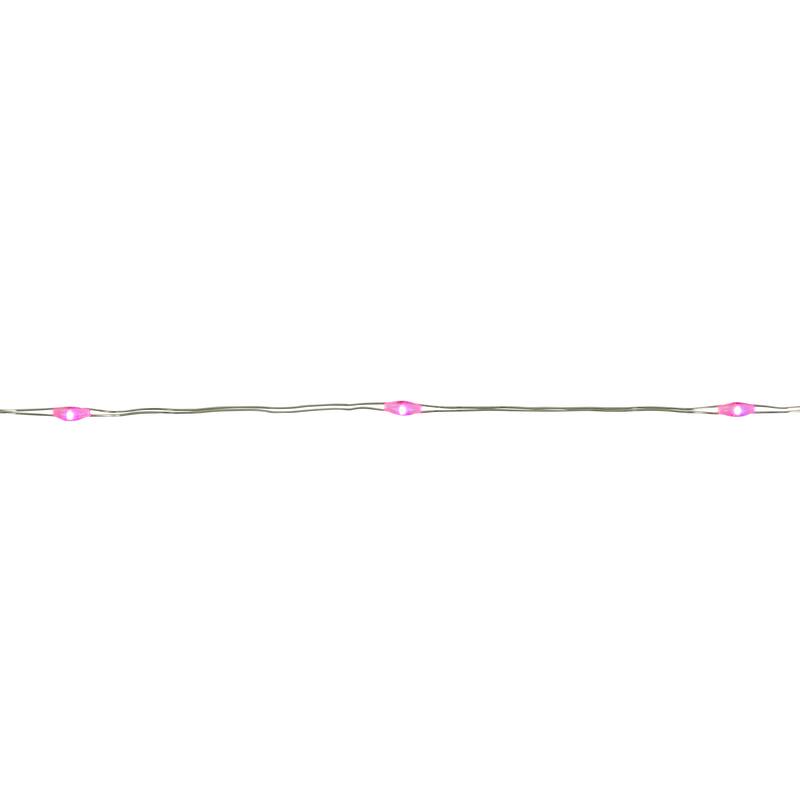 100-Count Pink LED Micro Fairy Christmas Lights, 16ft Copper Wire