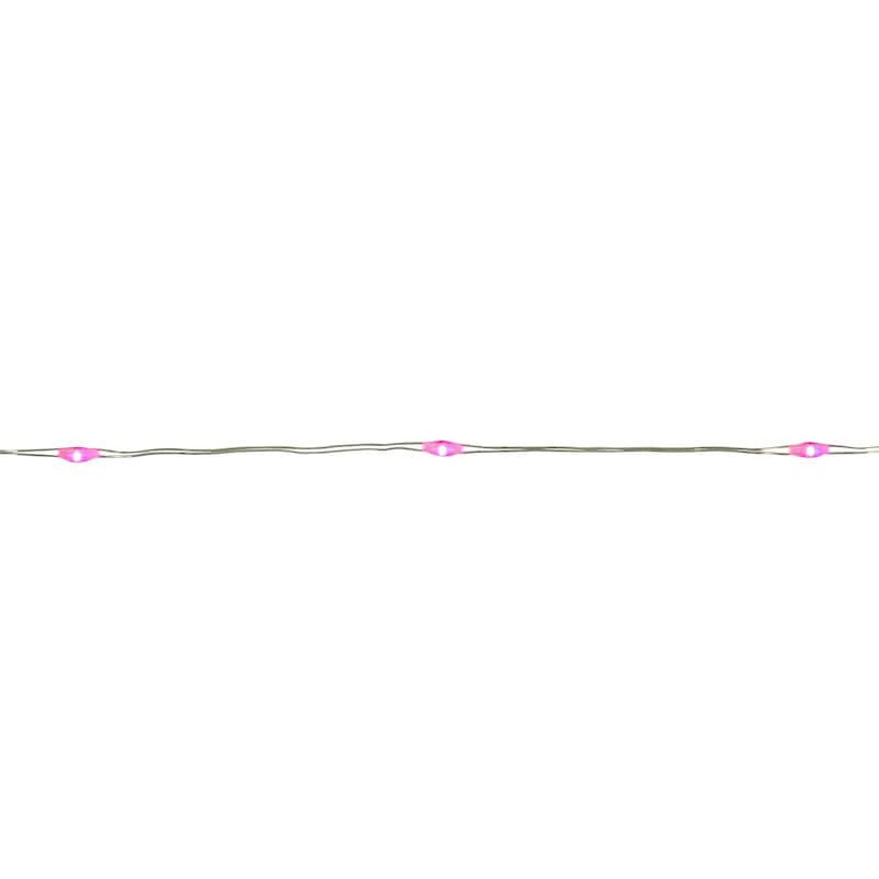 20-Count Pink LED Micro Fairy Christmas Lights - 6ft, Copper Wire
