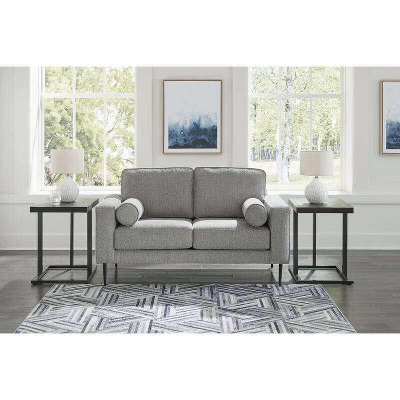Signature Design by Ashley Hazela Gray 2-Piece Upholstery Package - 85" W x 58" D x 36" H