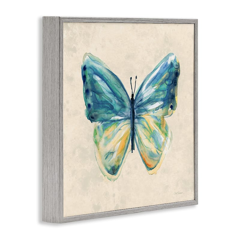 Stupell Bright Watercolor Butterfly Framed Giclee Art Design By Carol Robinson