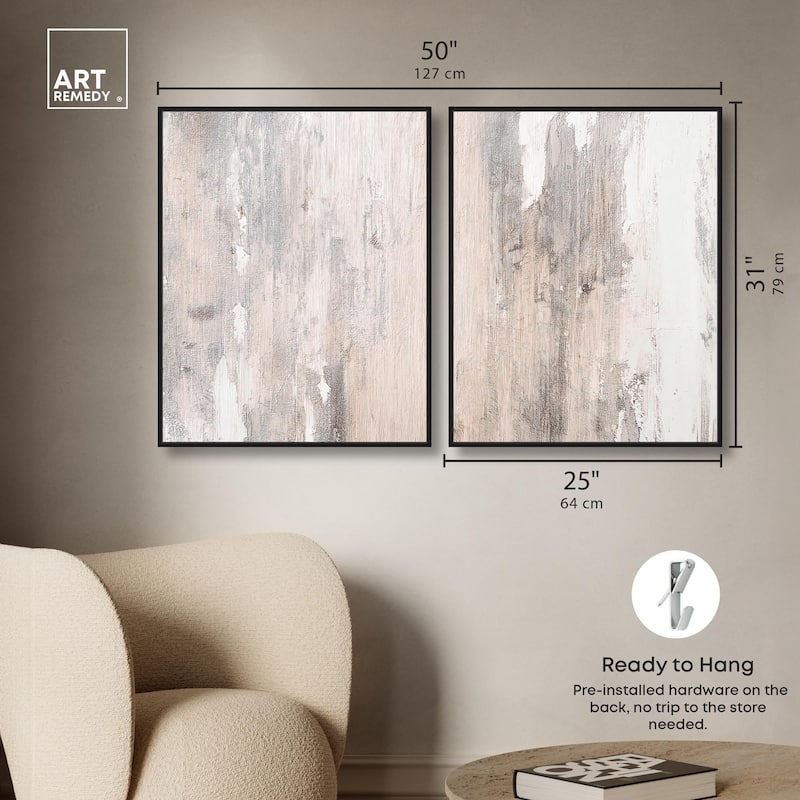 Striated Texture I Canvas Set of 2 by Art Remedy