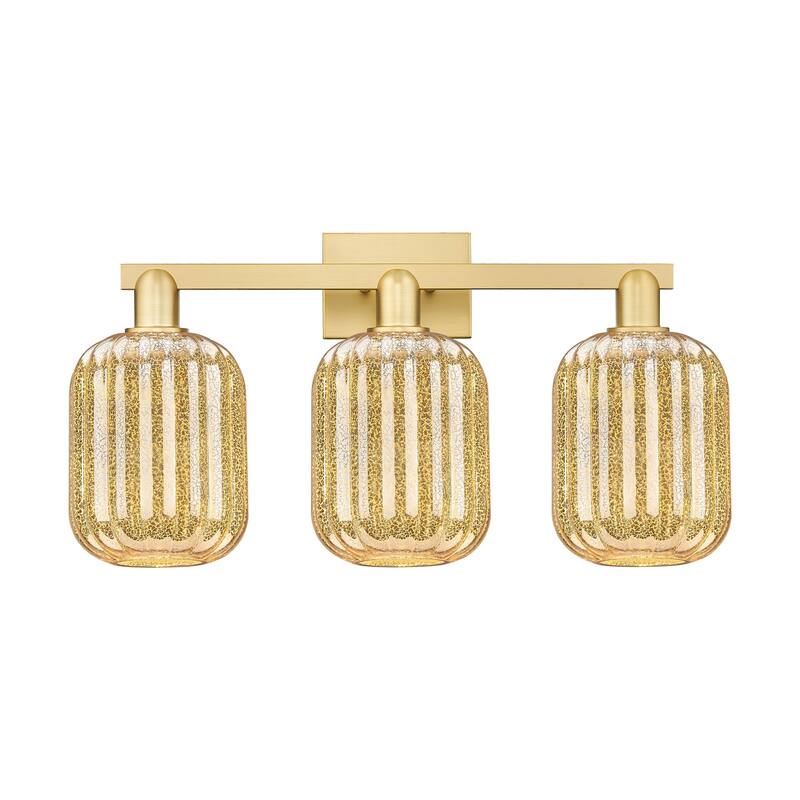 Innovations Lighting 716-3W-14-26-7 Preston Vanity Preston 3 Light 26" - Satin Gold / Mercury