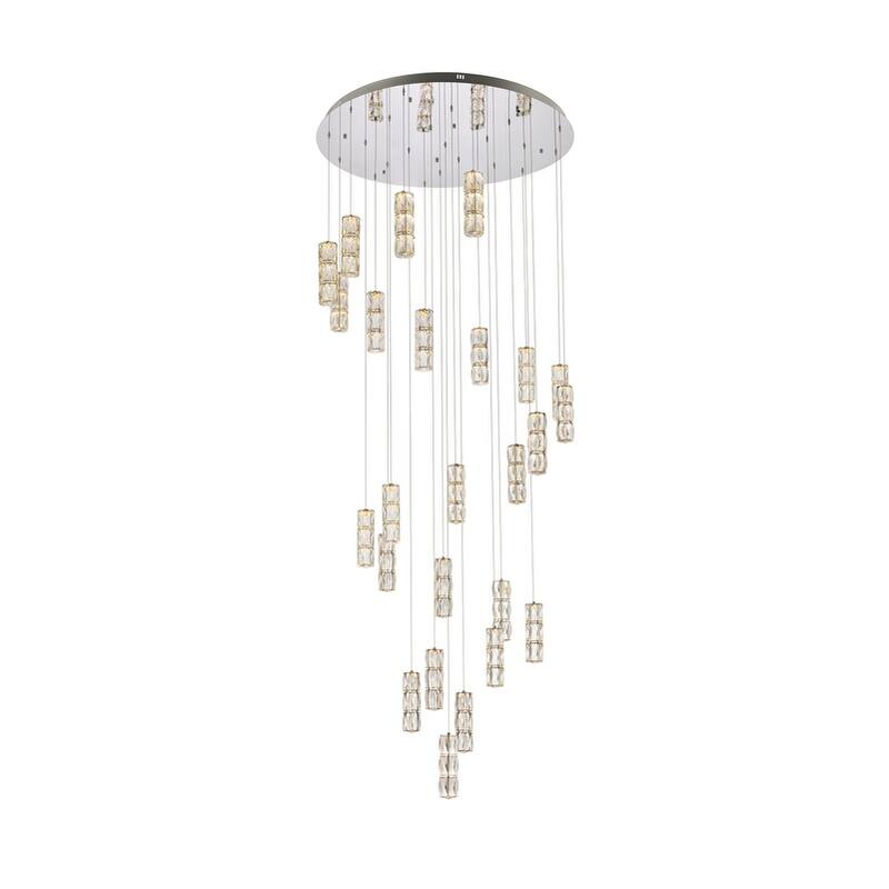 Indigo Home 42 inch LED chandelier - Chrome