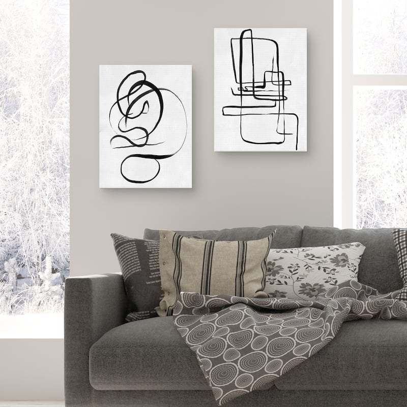 Scribbles I & II by Studio Arts Canvas Art Prints