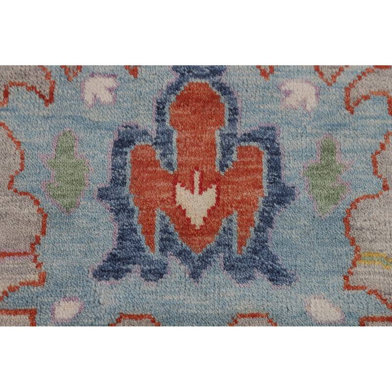 Floral Oushak Oriental Area Rug Handmade Transitional Wool Carpet - 8'9"x 11'9"