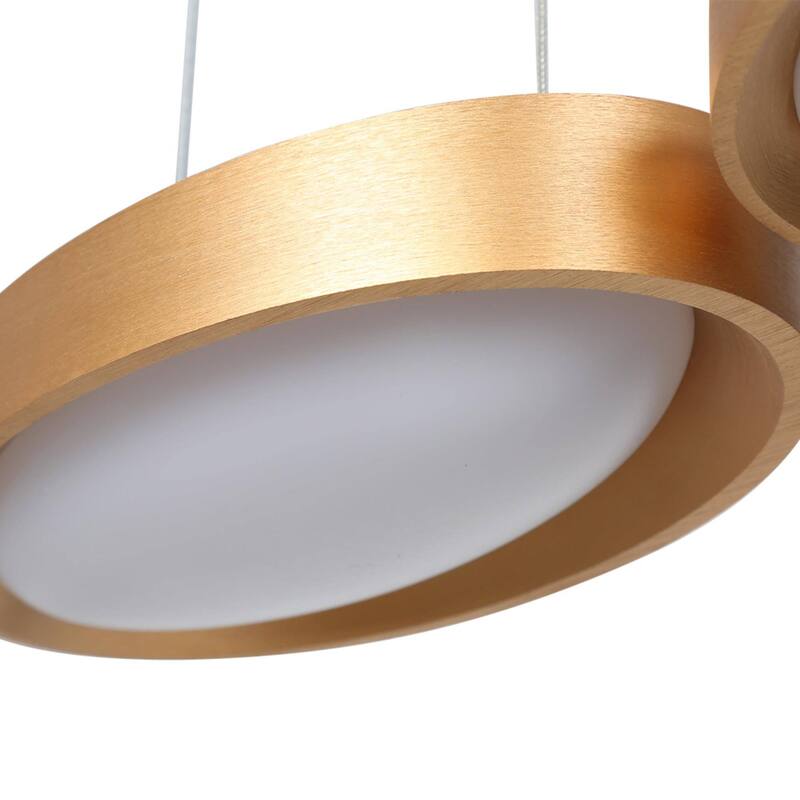 Modern 3-Light Wire Linear Dome LED Chandelier Metal Kitchen Pendant Light - 30"L x 6"W x 62"H