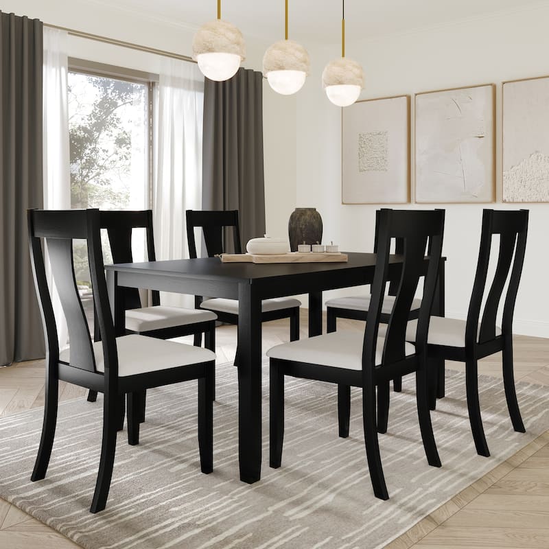 CraftPorch Vintage Style 7-piece Wooden Dining Set