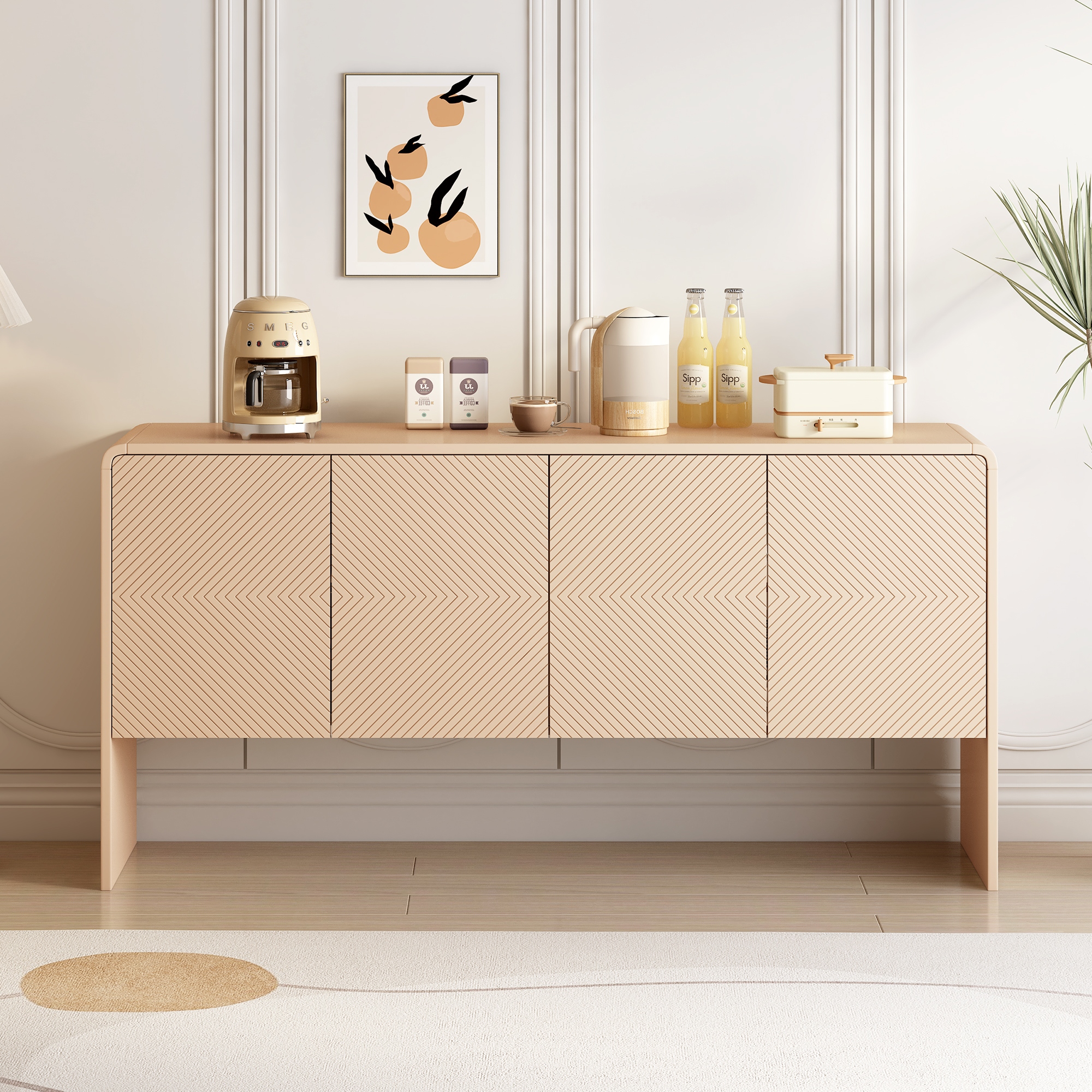 Cream cheap buffet cabinet