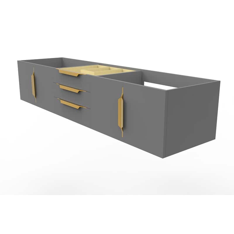 Alpine 72" Wall Mounted Bathroom Vanity (Base Only)