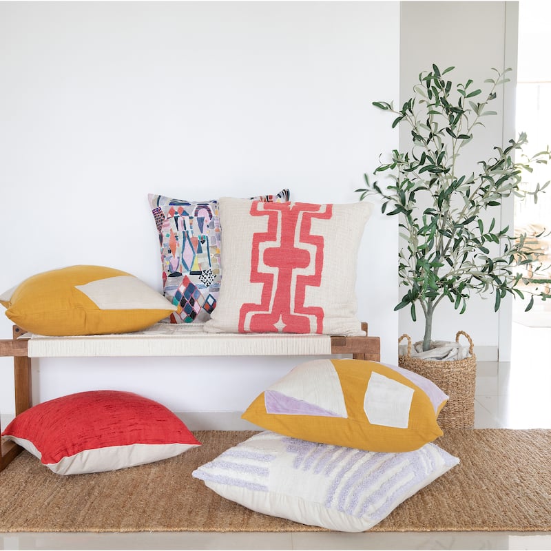 Sevita Stacy Garcia Modern Abstract Handmade Decorative Throw Pillow