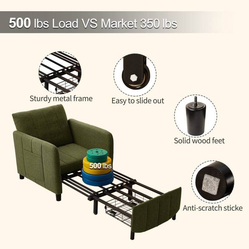 84" 4-in-1 Pull Out Recliner Chair Bed Sleeper Sofa Bed
