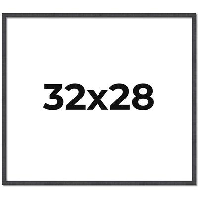 32x28 Frame Brown Solid Wood Picture Frame - Complete Modern Photo