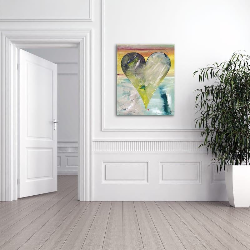 'Jakarta' Heartwork Wrapped Canvas Wall Art