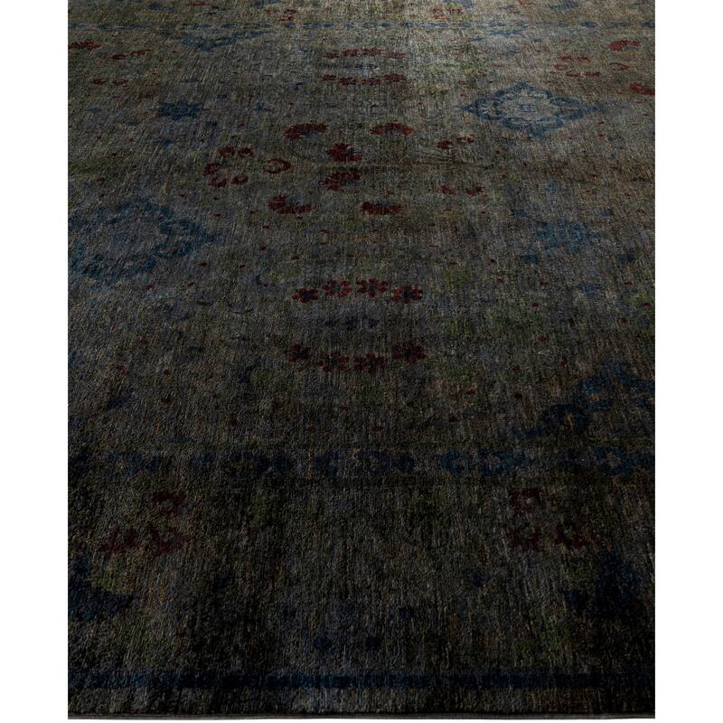 Overdyed One-of-a-Kind Hand-Knotted Area Rug - Brown - 9' 2" x 12' 1"
