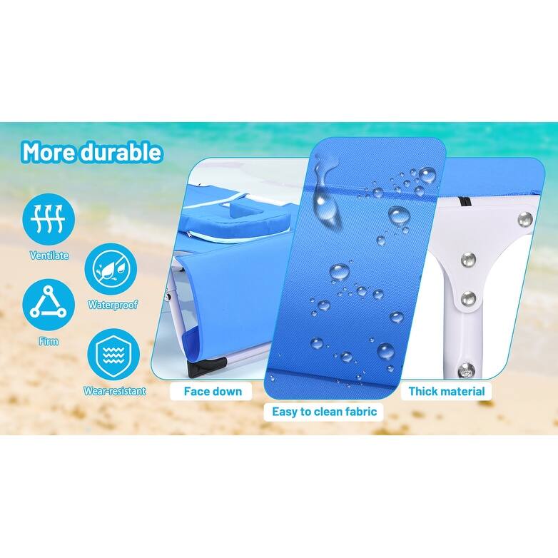 3-in-1 Heavy Duty Tanning Chair with Face Hole