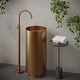 preview thumbnail 5 of 6, Karran Cinox Stainless Steel Round Pedestal Sink