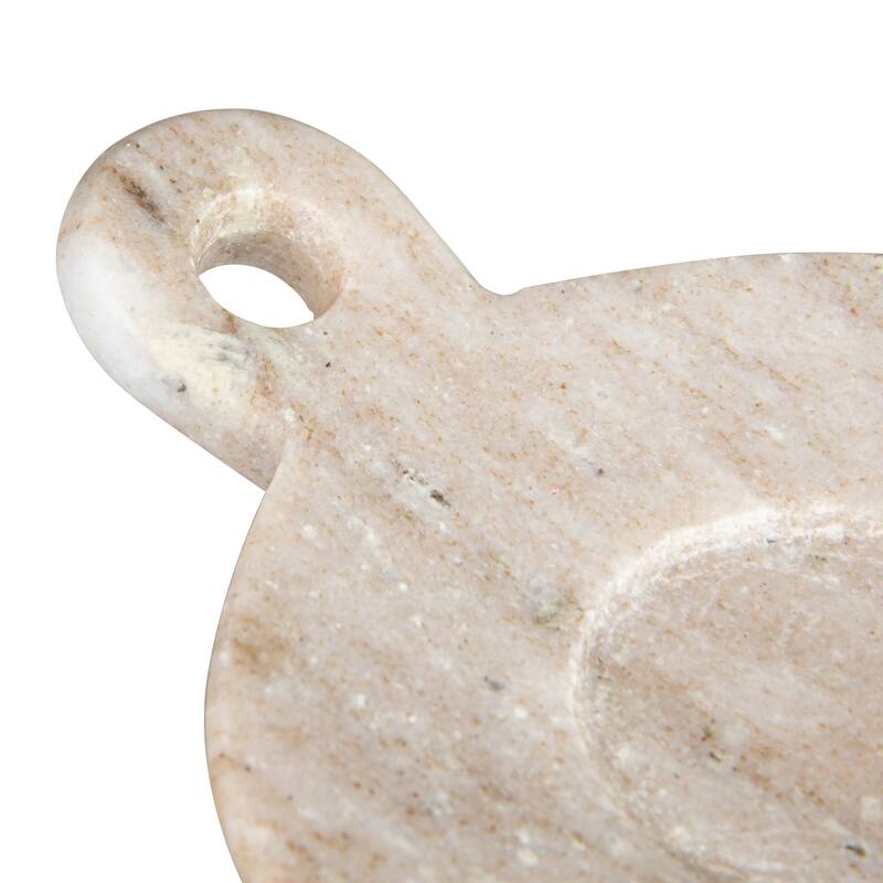 Hand-Carved Marble Dish with Handle