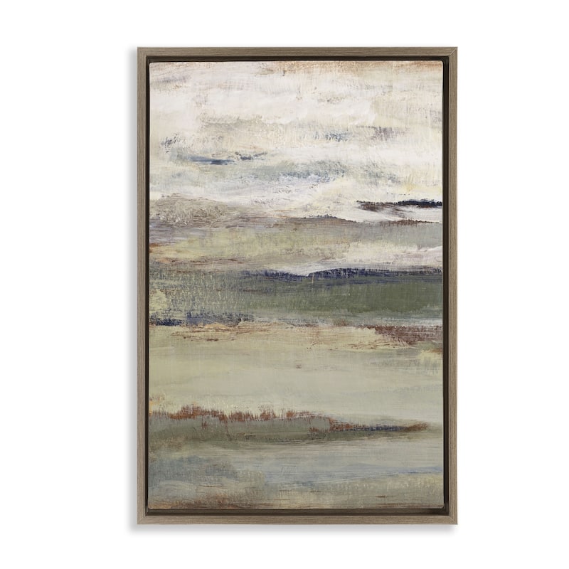 Stupell Abstract Earth's Layers Framed Floater Canvas Wall Art Design By Lanie Loreth - 17 x 25 - Brown