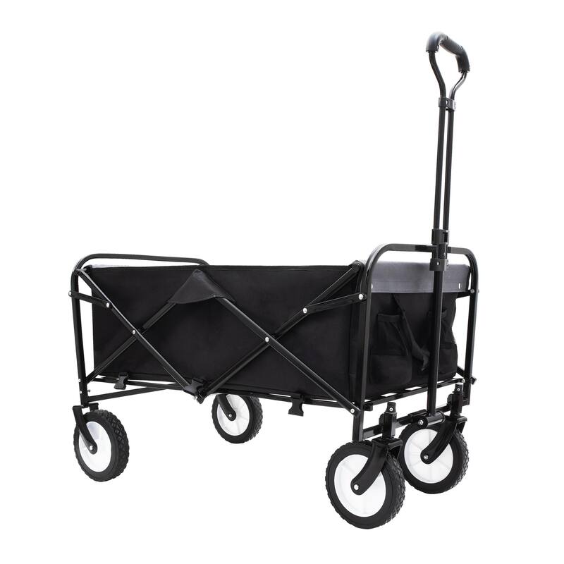 Collapsible Foldable Wagon Cart with strapping system Beach Wagon Utility Cart Utility Wagon Grocery Cart