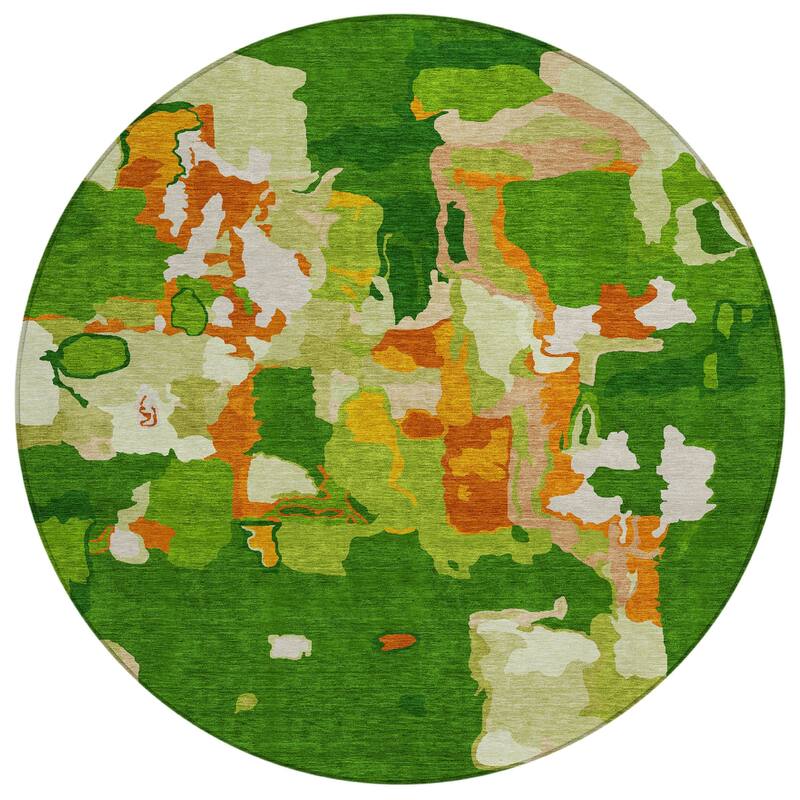 Machine Washable Indoor/ Outdoor Abstract Glam Chantille Rug