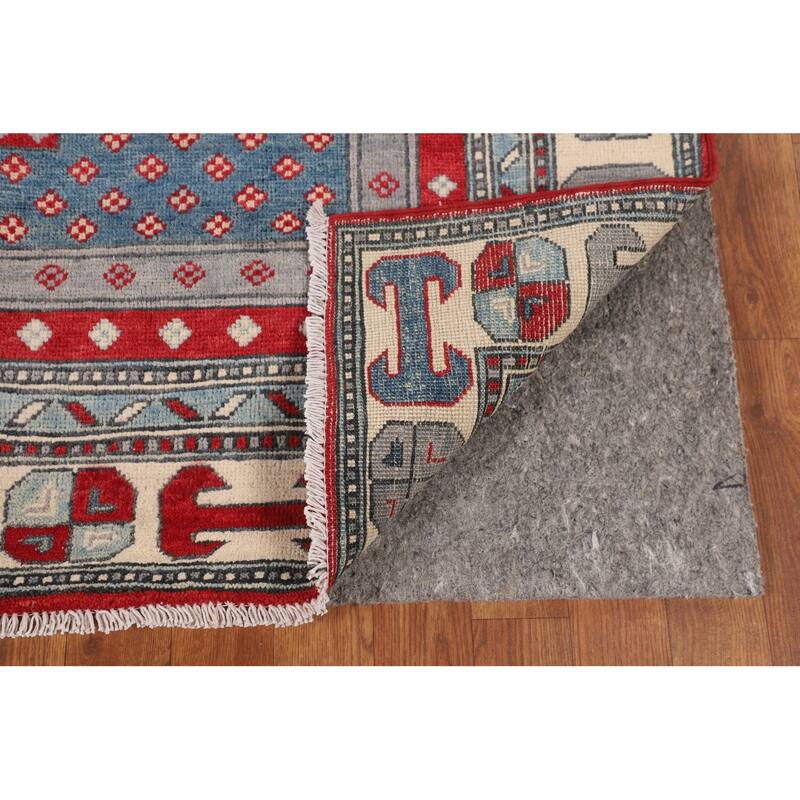 Kazak Oriental Area Rug Handmade Grey Traditional Wool Carpet - 4'11" x 6'9"