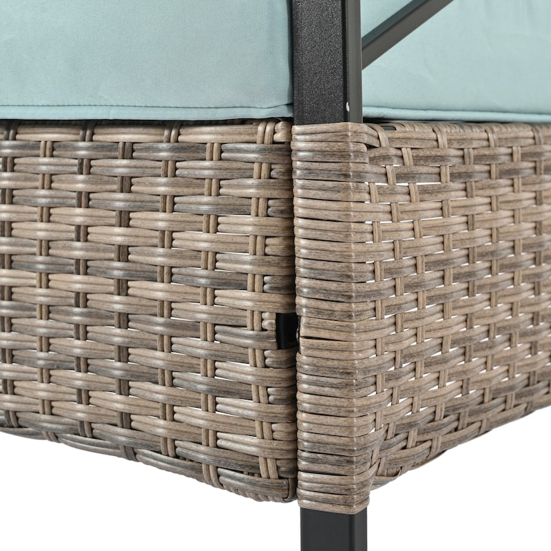 Outdoor Wicker Weaving Conversation Combo Set of 4