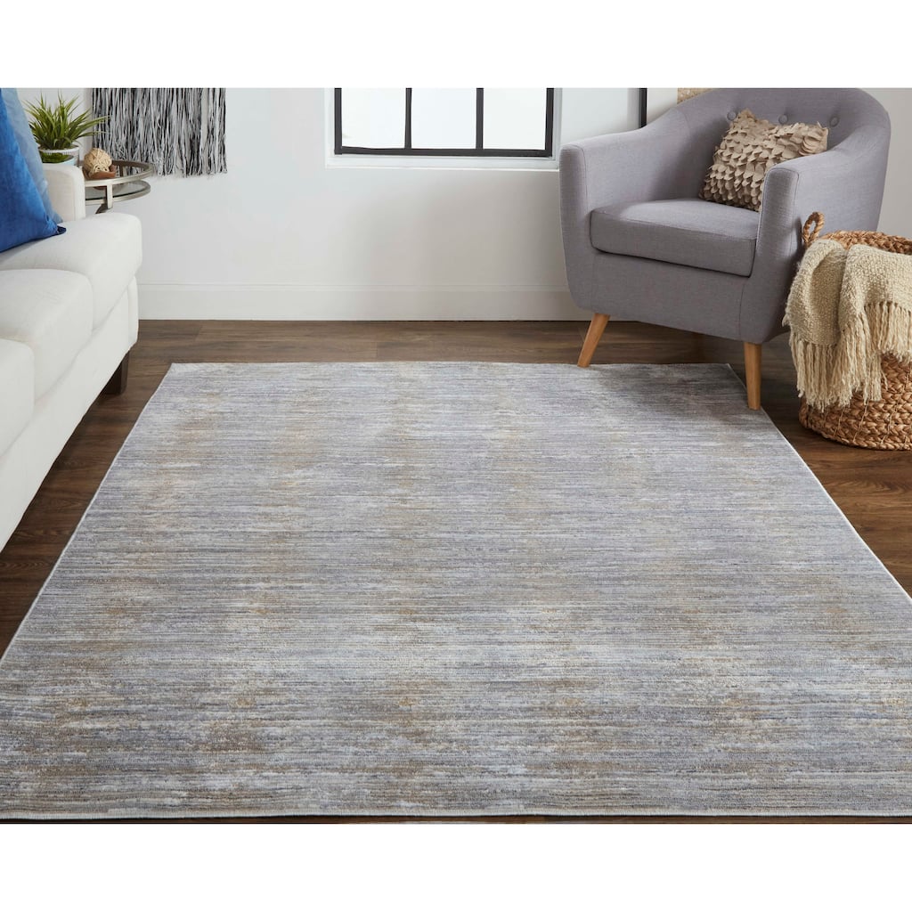 Grand Bazaar Corben Machine Made Distressed Transitional Area Rug - 4' x 6'