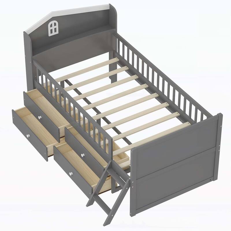 Twin Bed with Excellent Storage Facilities and Appealing Design