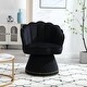 preview thumbnail 11 of 34, Mid Century Velvet 360° Swivel Sofa Chair w/Wide Upholstered Round Armchairs, Swivel Barrel Club Chair for Living Room, Bedroom