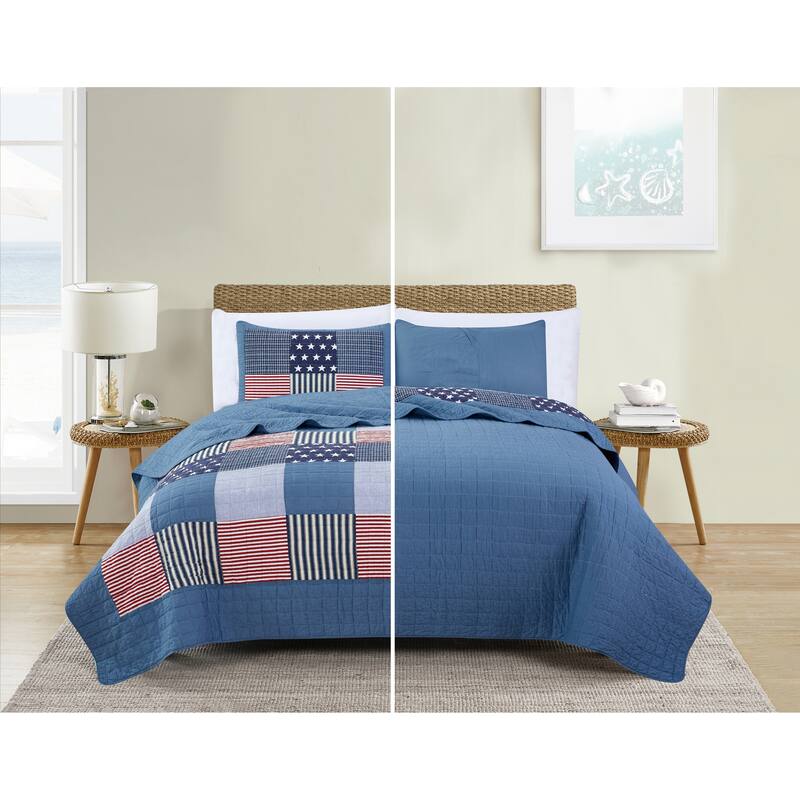 Americana Cotton Patchwork Quilt Set - Christopher Knight