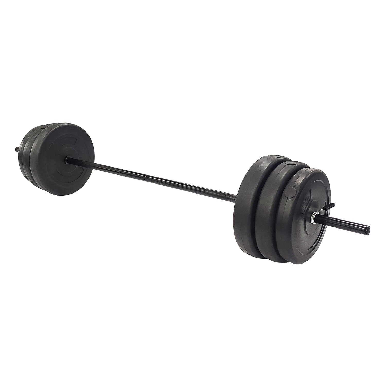 Everyday Essentials Home Gym 100 lb Barbell Lifting Set and Floor