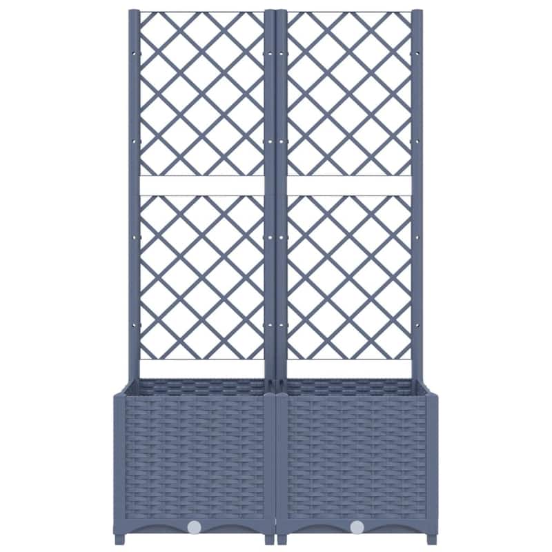 vidaXL Garden Planter with Trellis Plant Pot Flower Box Raised Bed Outdoor PP
