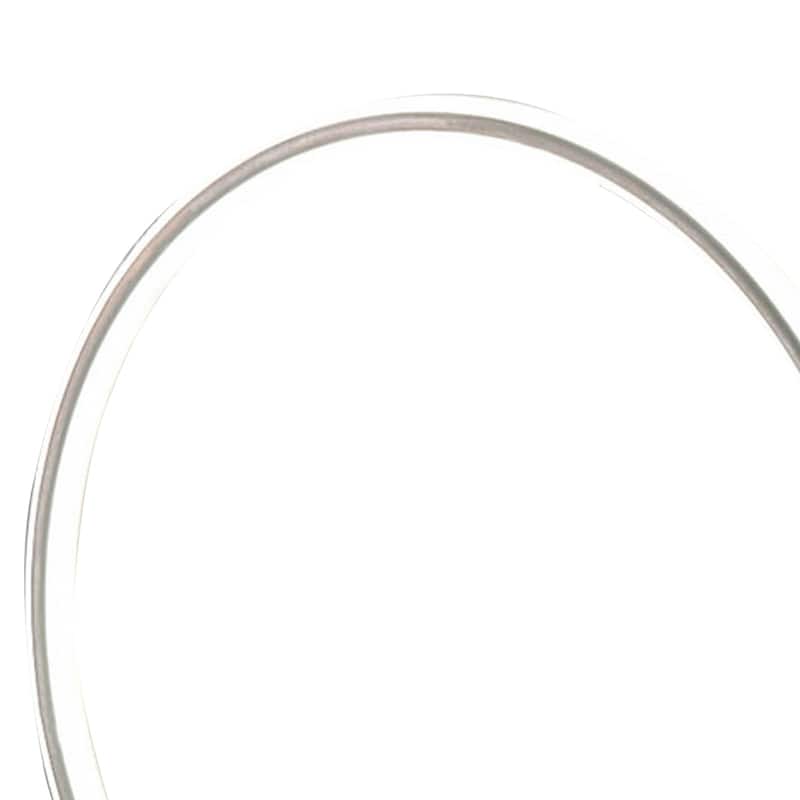 Sine 21 Inch Table Lamp, Modern Circle Ring LED, Sleek Silver Metal Base