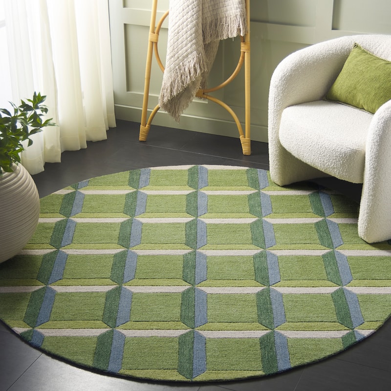 SAFAVIEH Handmade Genre Hikariko Mid-Century Modern Wool Rug
