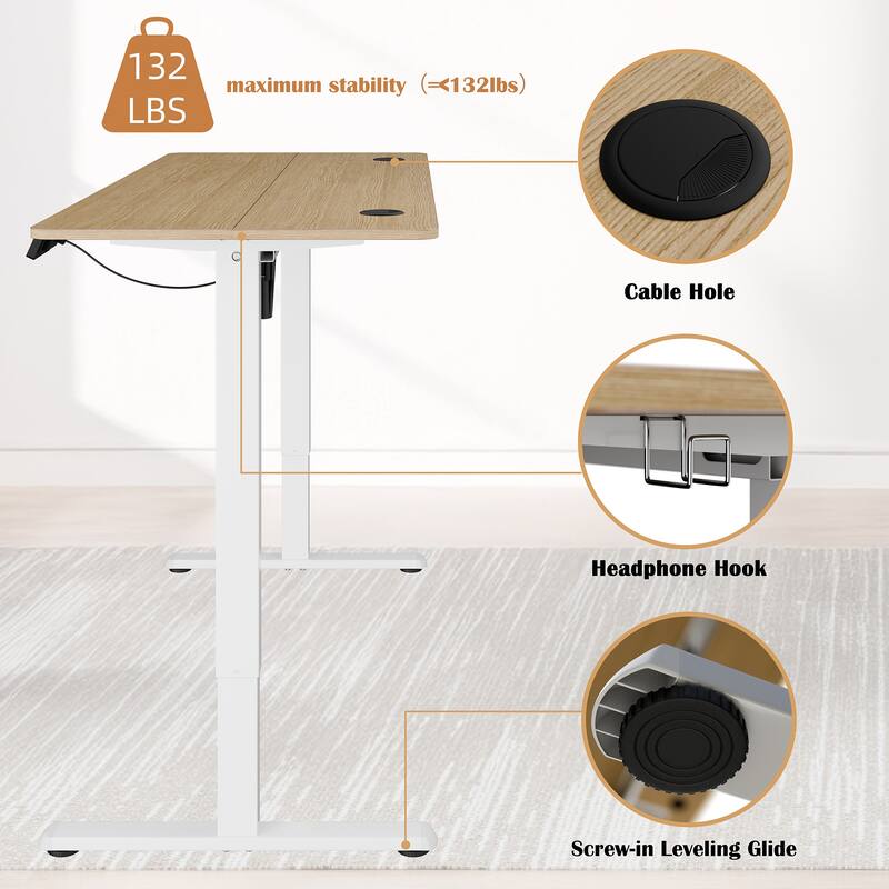 Electric Standing Desk, Height Adjustable Desk with LED Display