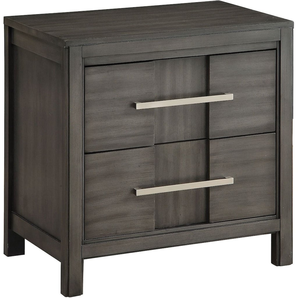 Beautiful 1pc Nightstand Transitional Style Gray Bedside Table Bedroom Furniture