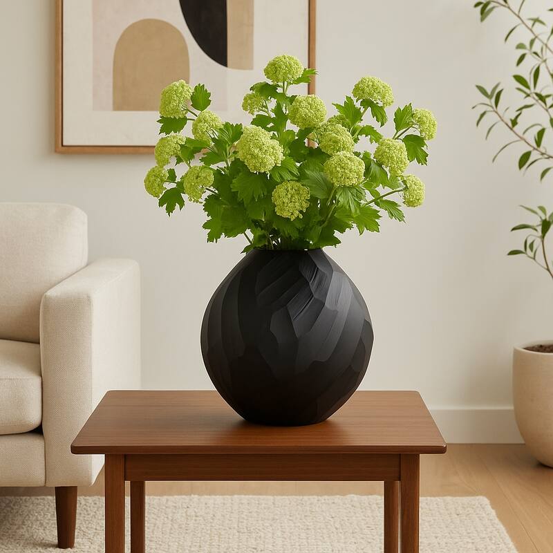 Modern Round Metal Table Vase - Flower Vase