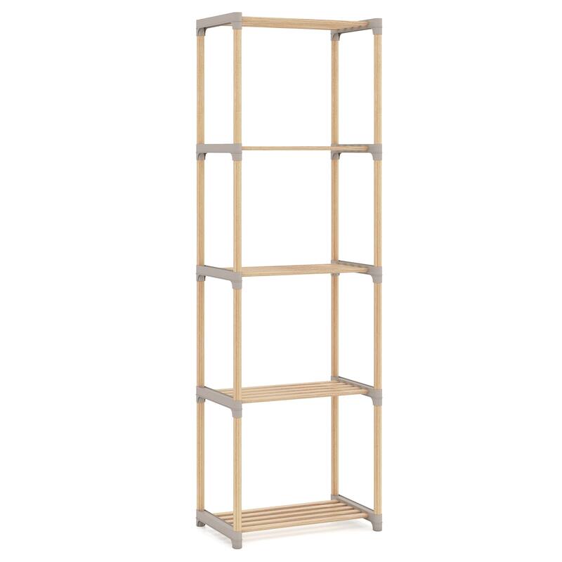 Gymax 5-Tier Bookshelf w/Open Shelves Freestanding Storage Organizer