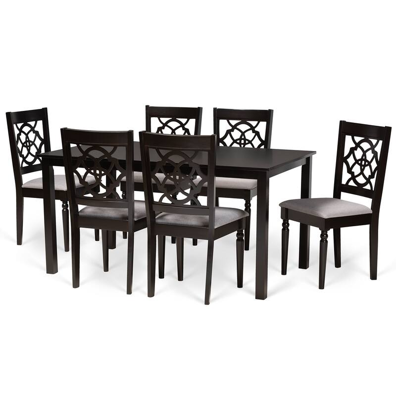 Renaud Modern and Contemporary 7-Piece Dining Set - Grey