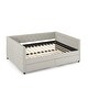 preview thumbnail 9 of 13, Beige Versatile Full Size Daybed with Storage Drawers and Button Armrest, Upholstered Daybed for Living Room Office