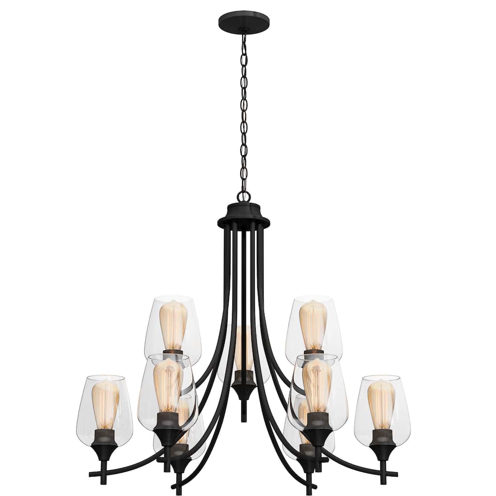 Moasis 9 Lights Hanging Adjustable Chandelier