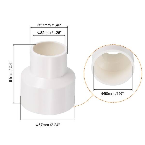 3pcs Reducer Pipe Fitting Straight Coupling Adapter Connector - Bed ...